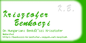 krisztofer benkoczi business card